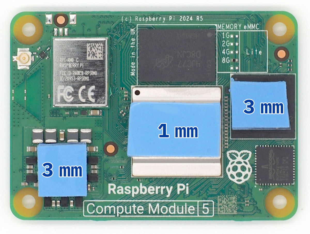Thermal Pad Placement on CM5