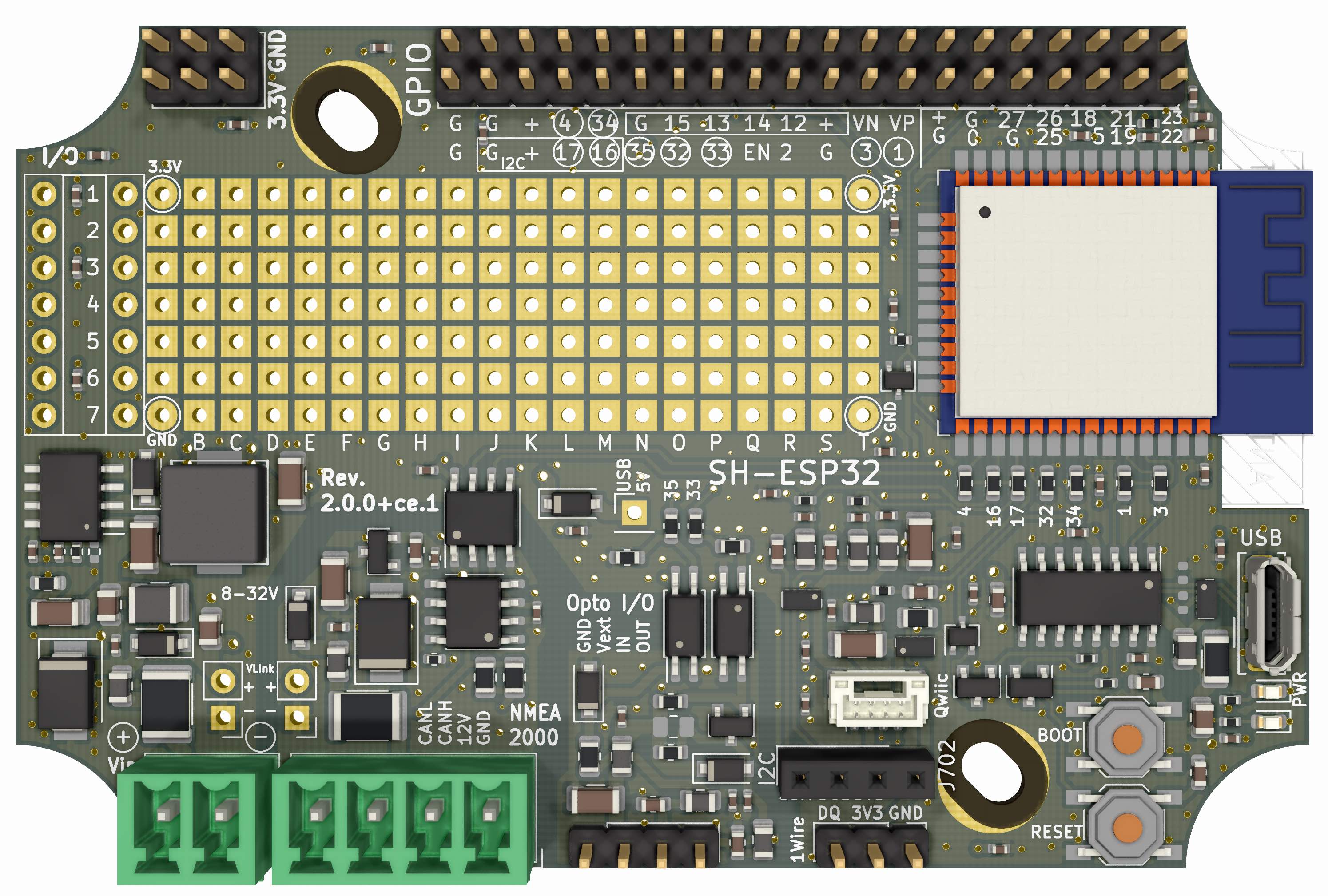 SH-ESP32 top