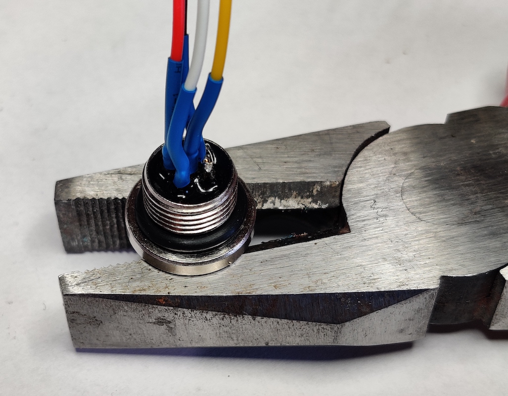 NMEA 2000 panel connector soldered