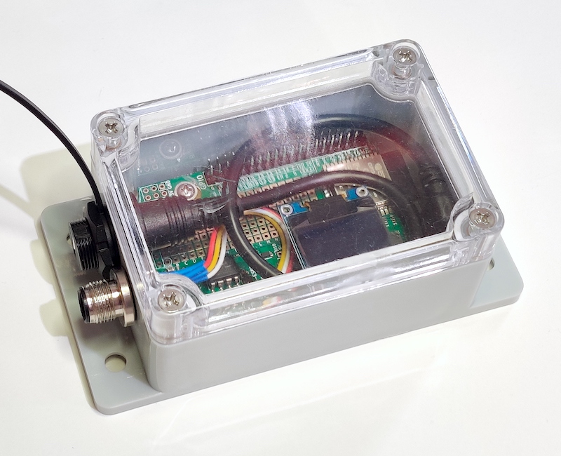 Finished assembly with Micro USB panel connectors.