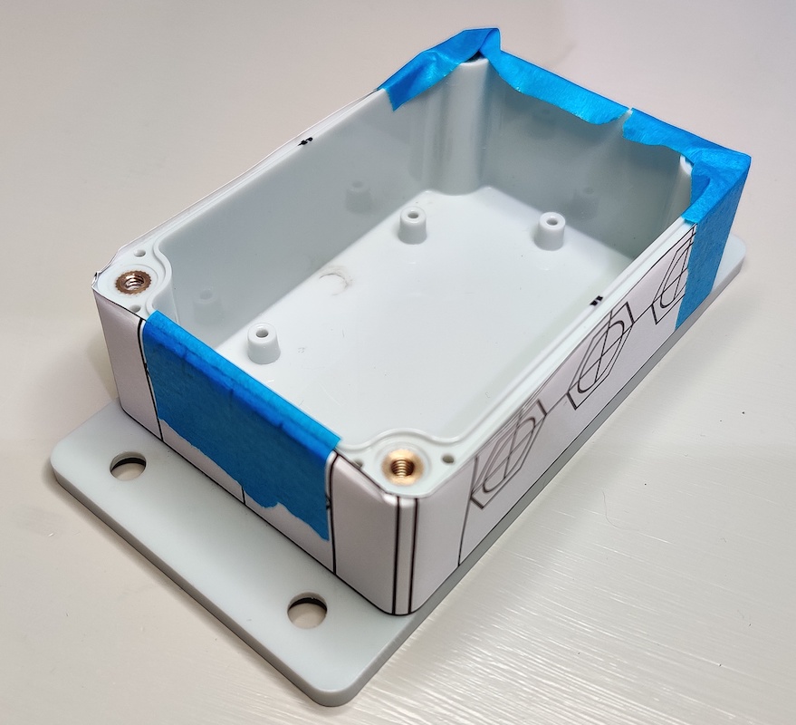 SH-ESP32 enclosure with the template
