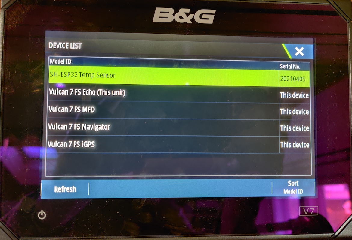 NMEA 2000 device list