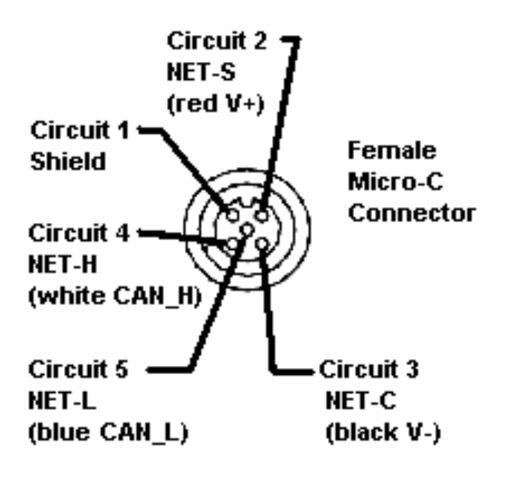 NMEA 2000 micro C female pinout